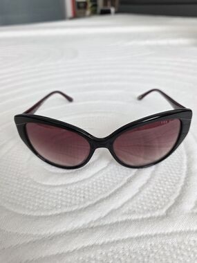 Ted Baker Black Cat-Eye Sunglasses with Pink Gradient Lenses